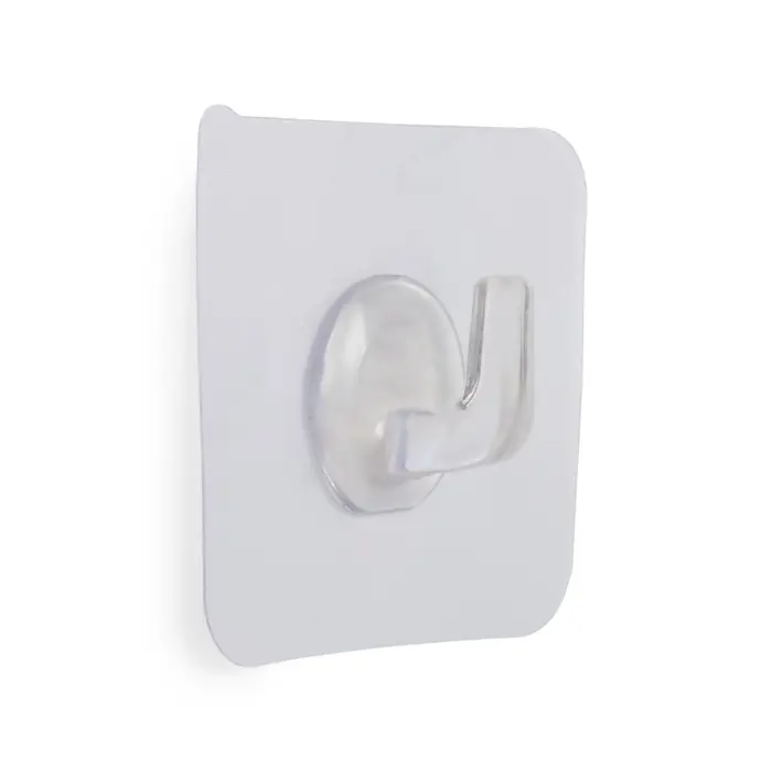 Крючок с клейкой поверхностью ТУНДРА, прозрачный, набор 4 шт.