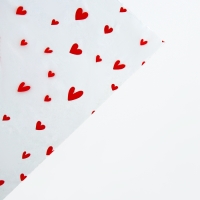 Плёнка для цветов упаковочная тишью влагостойкая «Люблю», белая, 0.6 x 10 м Плёнка для цветов упаковочная тишью влагостойкая «Люблю», белая, 0.6 x 10 м