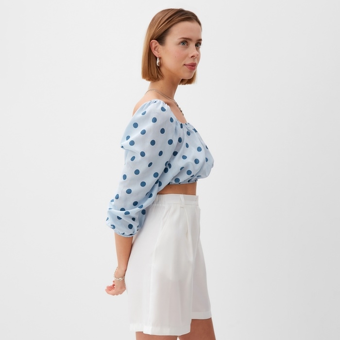 Топ женский MINAKU: Enjoy цвет голубой, р-р 48