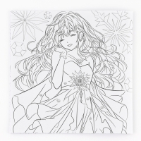 Раскраска антистресс на новый год. Альбом для вдохновения &laquo;Новый год! Аниме&raquo;, 19 страниц