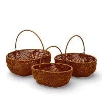 Набор корзин 3 шт 30х24х11 27х19х10 24х19х9 см ручка h=18/17/16 см