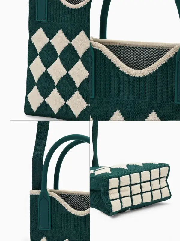 Сумка подр Ромбы, 12*4*17, отд на кнопке, дл ремень, зеленый