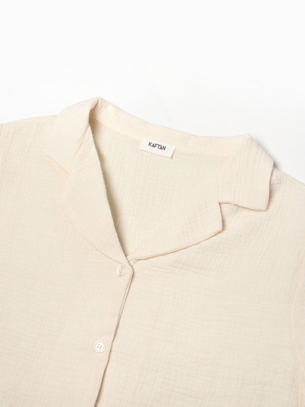 Комплект женский (рубашка, шорты) KAFTAN Basic р. 40-42 молочный