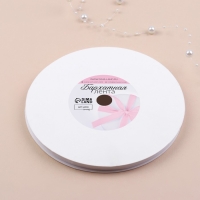 Лента бархатная, 6 мм, 18 ± 1 м, цвет белый №01 Лента бархатная, 6 мм, 18 ± 1 м, цвет белый №01