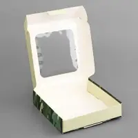 Коробка подарочная сборная с окном, упаковка, &laquo;Камуфляж&raquo;, 13&times;13&times;3 см