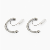 Клипсы &laquo;Тренд&raquo; полукруг, цвет серебро