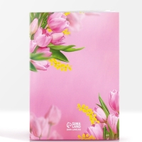 Блокнот-раскраска, трафарет, цветные мелки, линейка "С 8 марта! Ты прекрасна!"