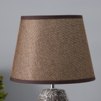 Настольная лампа с абажуром RISALUX &laquo;Виктория&raquo;, 1&times;Е14, 40 Вт, кофейный/золото, 20&times;20&times;32 см