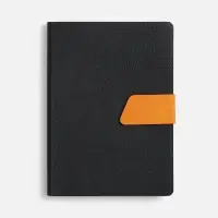 Ежедневник Boom, недатированный, черный с оранжевым