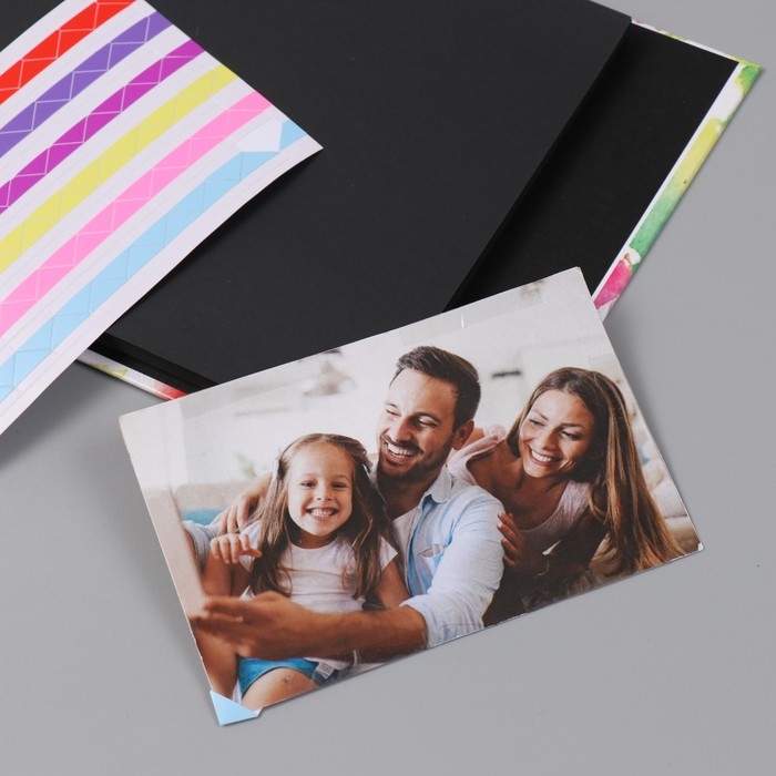 Фотоальбом 25 листов (наклейки+кольца) "Фрукты. Привет, лето!" 19х27х3 см