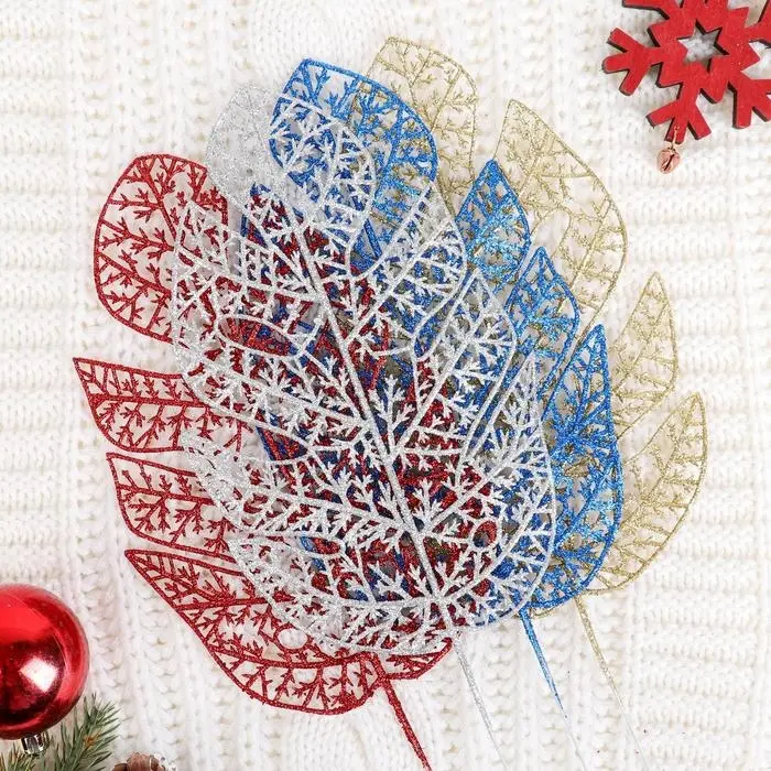 Декор блеск &laquo;Листья монстера&raquo;, h=30 см, МИКС