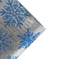 Плёнка упаковочная на Новый год фольгированная &laquo;Снежинки&raquo;, 70 х 50 см