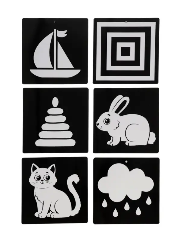 Набор картонных книжек-гармошек "Смотри, малыш!", 6 шт.