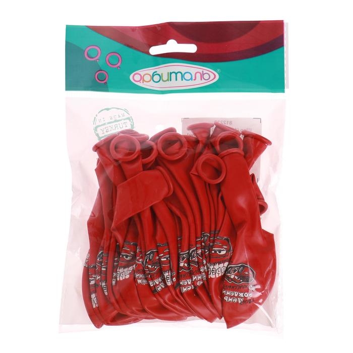 Воздушные шары латексные 12" &laquo;Тачки. С днём рождения! Чемпион&raquo;, 25 шт.