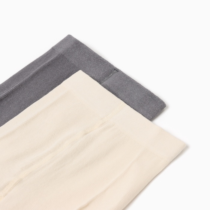 Набор колготок Крошка Я "Буквы", рост 68-74 см, молочный/серый