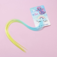 Заколки для волос , цветная прядь &laquo;Ты состоишь из love&raquo;