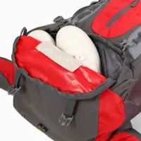 Рюкзак тур 65+5л, 30*20*53, отдел на шнурке, 5нар+2вн кармана, цвет красный