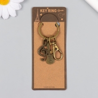 Брелок металл с карабином "Гитара и скрипичный ключ" бронза 6,5 см Брелок металл с карабином "Гитара и скрипичный ключ" бронза 6,5 см