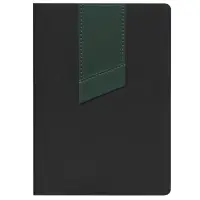 Ежедневник Bookmark, недатированный, черный с зеленым