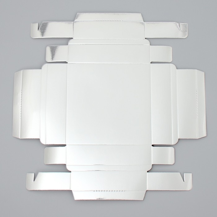 Коробка для конфет, кондитерская упаковка, 9 ячеек, &laquo;Серебристая&raquo;, 14.7 х 14.7 х 3.5 см