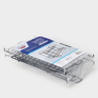 Сушилка для посуды с поддоном 2-х ярусная, разборная, 39,5&times;24&times;29,5 см, цвет черный