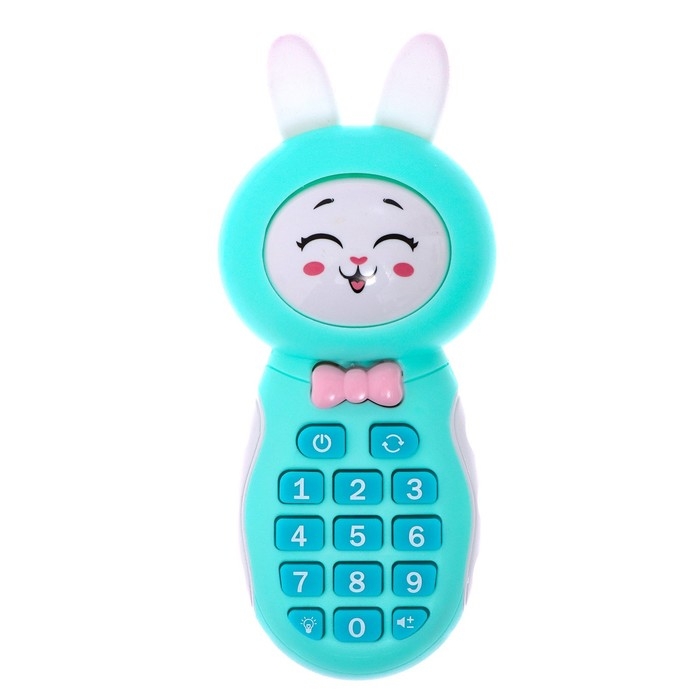 Музыкальный телефончик «Милый зайка», звук, свет, цвет голубой Музыкальный телефончик «Милый зайка», звук, свет, цвет голубой