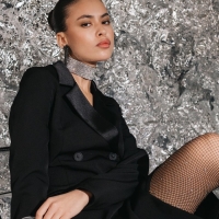 Чокер &laquo;Грация искры&raquo; широкий, цвет черно-серебряный, L=31 см