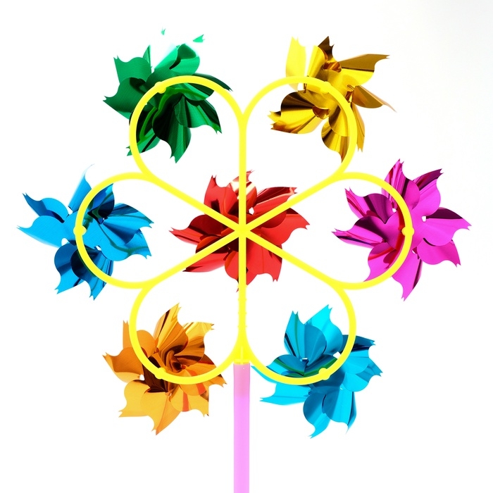 Ветерок фольга «Цветок», семь элементов Ветерок фольга «Цветок», семь элементов