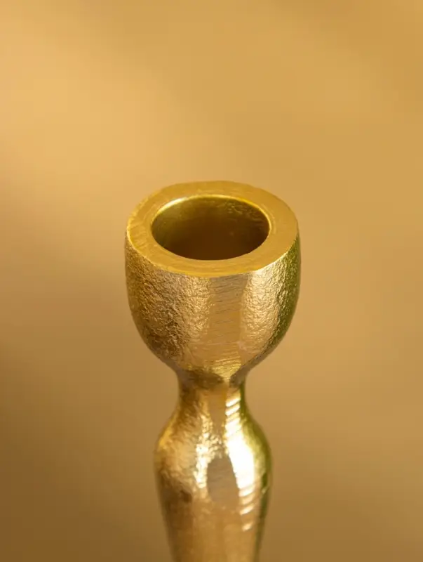 Подсвечник "Голди" алюминий 16 см, цв. золото