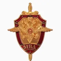 Значок "МВД России", красный в золоте