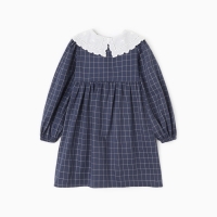 Платье детское с воротником KAFTAN, р.32 (110-116 см), синий