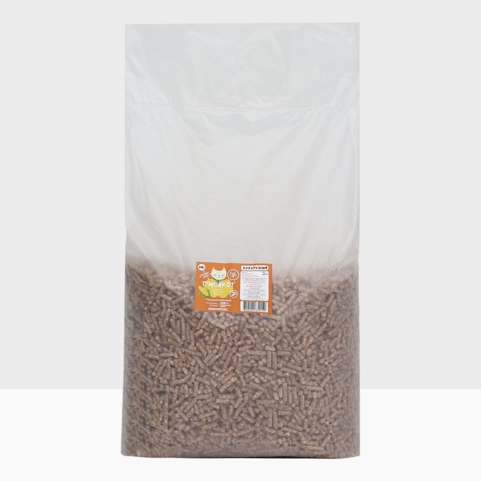 Наполнитель для кошачьего туалета "ОМОЙКОТ" кукурузная гранула 6 мм. 10 кг.