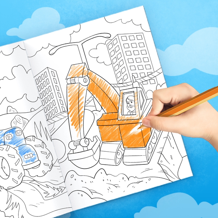 Раскраска &laquo;Транспорт&raquo;, 16 стр., формат А4