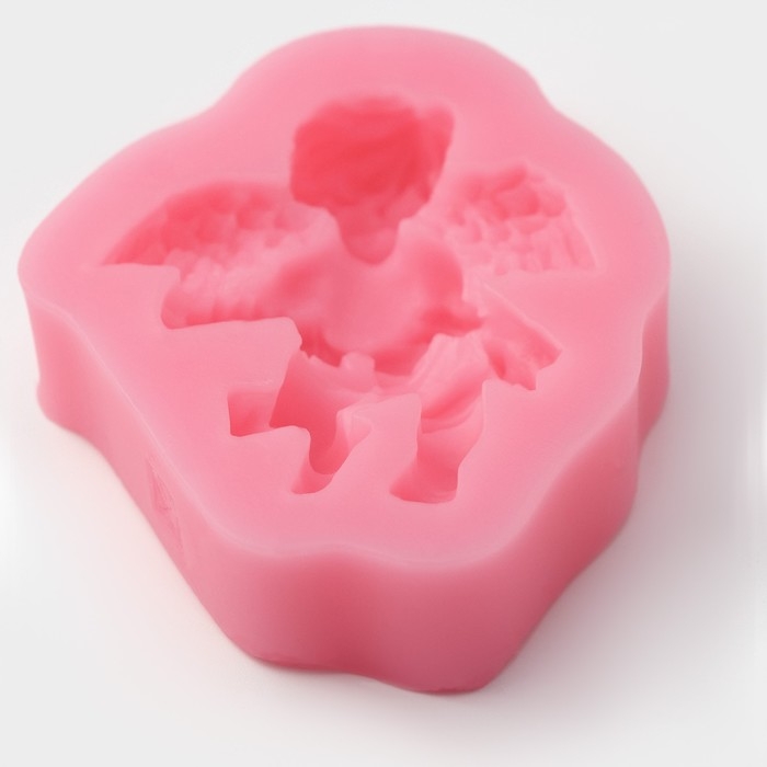 Молд Доляна &laquo;Ангел с гармошкой&raquo;, силикон, 9&times;7,4&times;2 см, цвет МИКС