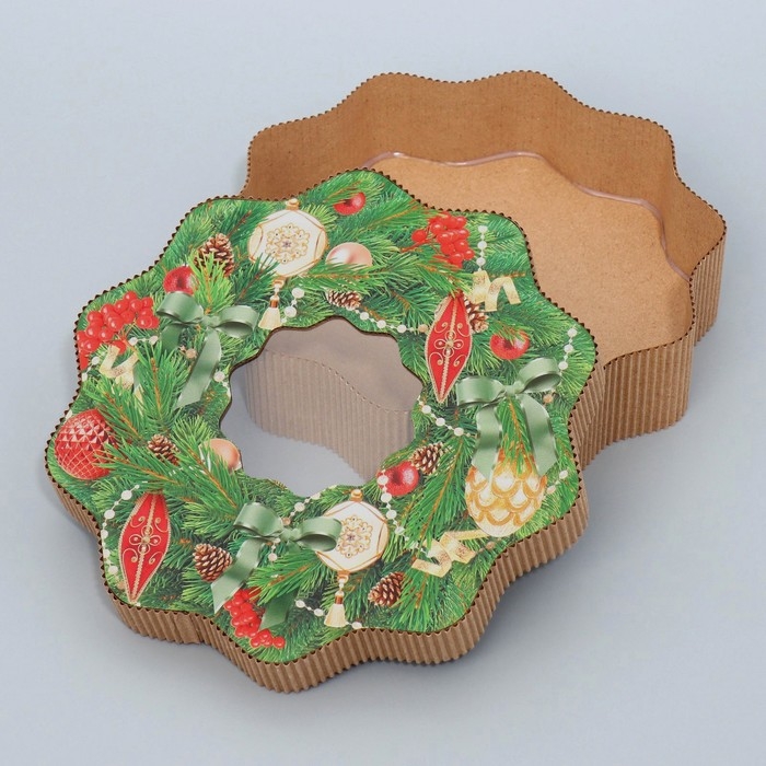 Коробка подарочная «Венок», 21 х 22 х 5 см Коробка подарочная «Венок», 21 х 22 х 5 см