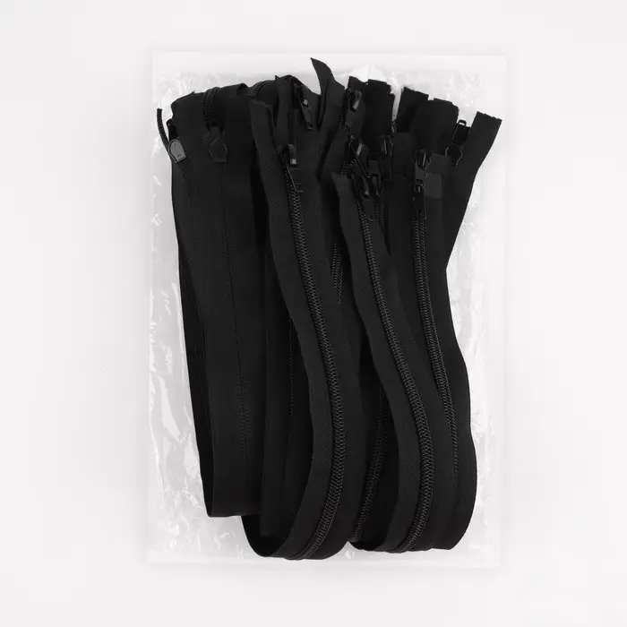 Молния &laquo;Спираль&raquo;, №7, 2 бегунка, разъёмная, замки автомат, 100 см, чёрная