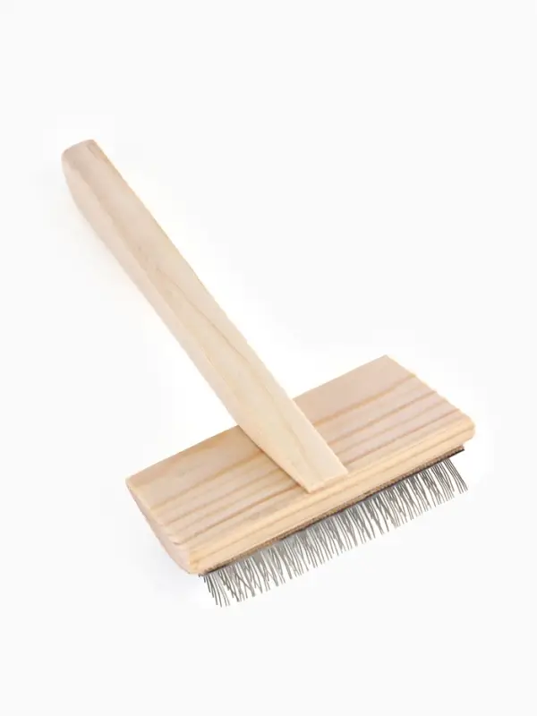 Щетка-пуходёрка деревянная ZOONIK полукруглая, большая, 85&times;55 см