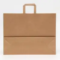 Пакет бумажный крафт 90 г/м&sup2;, плоская ручка, 45 х 15 х 35 см