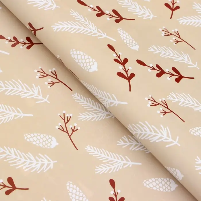 Бумага упаковочная новогодняя глянцевая двусторонняя &laquo;Изысканность&raquo;, 50&times;70 см