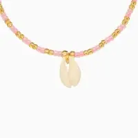 Браслет "Виколия" длина 16 см, цв. розовый, золотистый