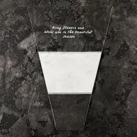 Пакет конус для цветов, с нетканым материалом, 26+7&times;37 см, белый