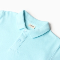 Футболка детская поло MINAKU: Basic line цвет голубой, рост 116