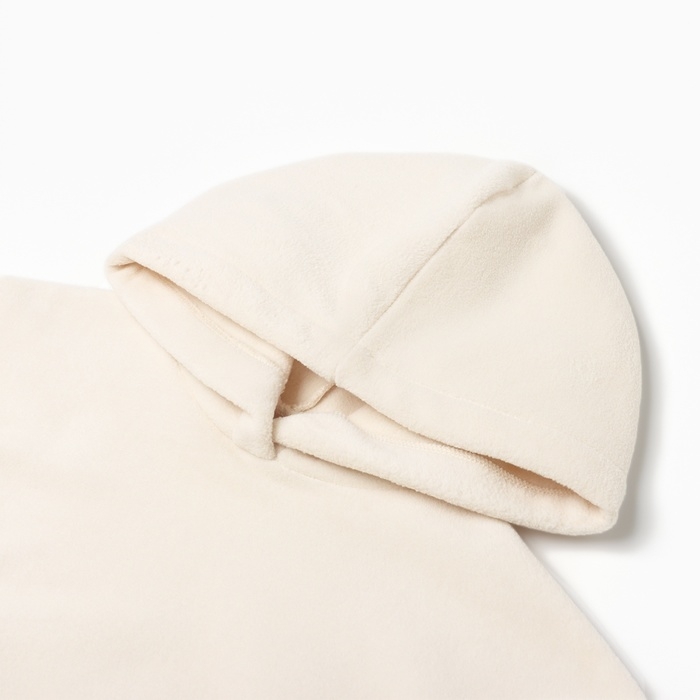 Костюм флисовый (худи и брюки) детский MINAKU: Fleece Soft, цвет бежевый, рост 104 см