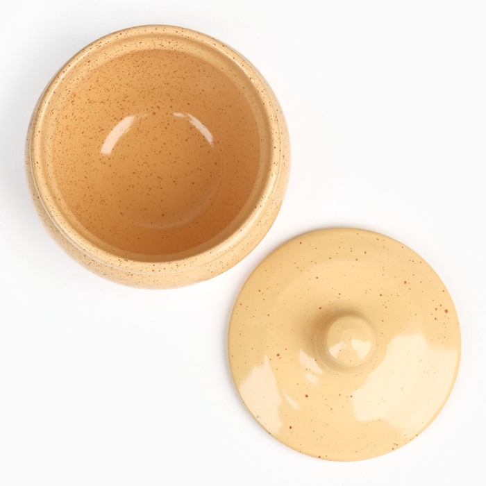 Горшочек для запекания Борисовская керамика &laquo;Каракум&raquo;, 350 мл, 11&times;10 см, жёлтый