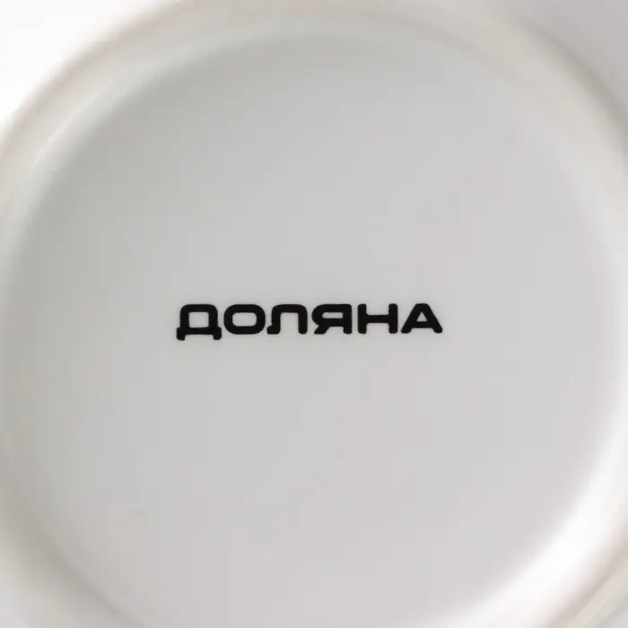 Набор кружек фарфоровых Доляна &laquo;Вкусный кофе&raquo;, 4 предмета: 340 мл