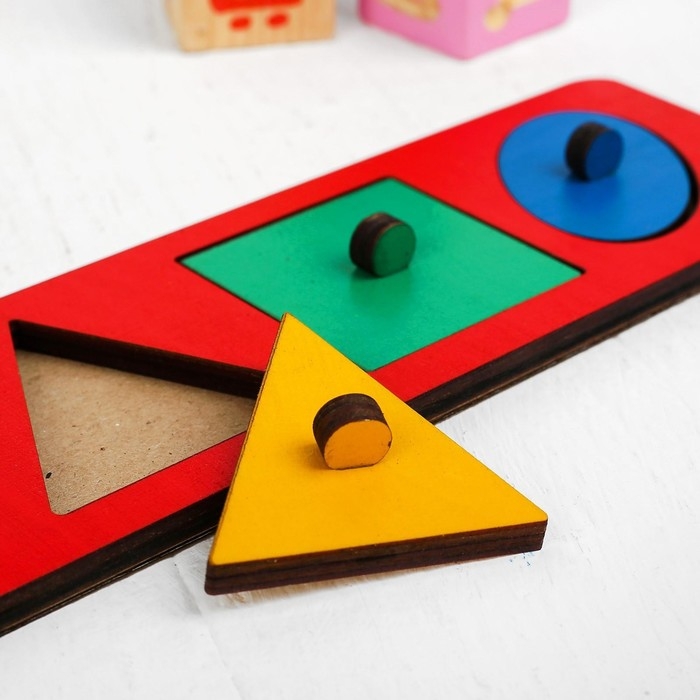Рамки-вкладыши М. Монтессори &laquo;Геометрические фигуры&raquo; МИКС