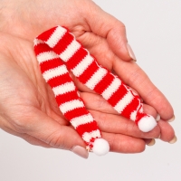 Шарфик для игрушек вязаный &laquo;Зимний вечер&raquo;, набор 5 шт., размер 1шт. &mdash; 27 &times; 2 см