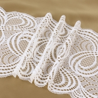 Кружевная эластичная ткань, 180 мм × 2,7 ± 0,5 м, цвет белый Кружевная эластичная ткань, 180 мм × 2,7 ± 0,5 м, цвет белый