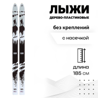 Лыжи дерево-пластиковые «Лесные», 185 см, с насечкой Лыжи дерево-пластиковые «Лесные», 185 см, с насечкой
