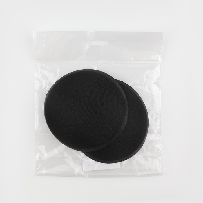 Чашки для бюстгальтера &laquo;Круг&raquo;, L (48), d = 14,5 см, пара, цвет чёрный